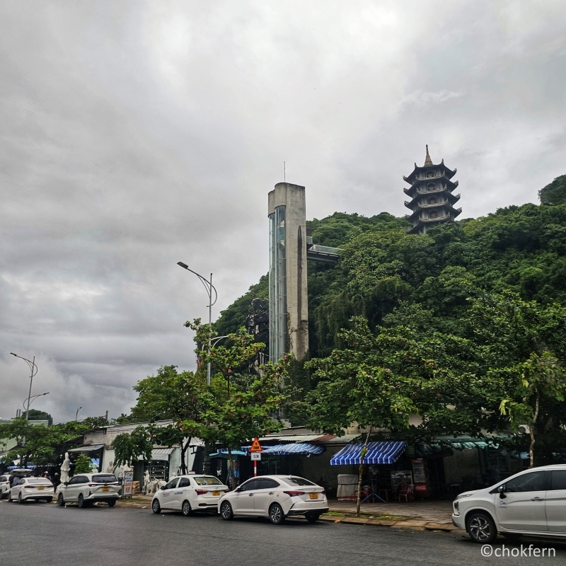 15,000 VND to take elevator up the Marble Mountains.
